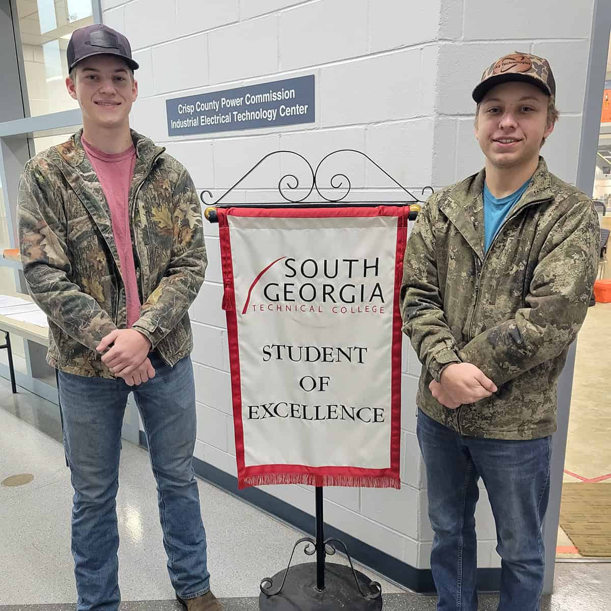 Brothers Luke (left) and Joshua Bartlett excelled in their math courses while pursuing their education in Electrical Systems Technology at South Georgia Technical College. Joshua even earned Student of Excellence honors.