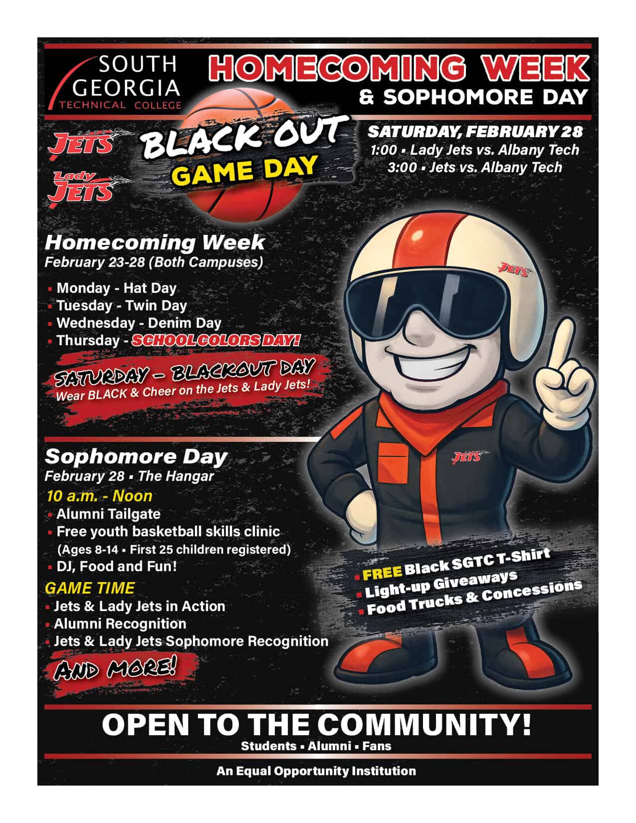 Homecoming, sophomore and Alumni Day set for Saturday, February 28 at SGTC.