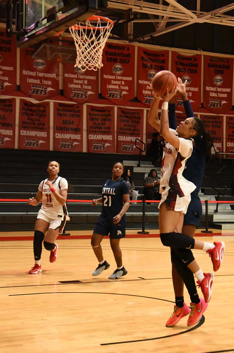 Taja Bennett (4) was the top scorer for the Lady Jets against Central Georgia Tech in their first conference game.