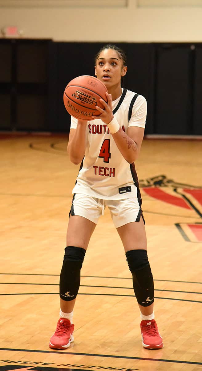 Taja Bennett (4) was the top scorer for the Lady Jets against Central Georgia Tech in their first conference game.