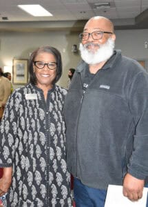 SGTC Career Services Director Cynthia Carter is shown above with 2009 Diesel Equipment Technology graduate Willie Walker, who is now an instructor and Chair of the Diesel Equipment Technology program at Albany Technical College.