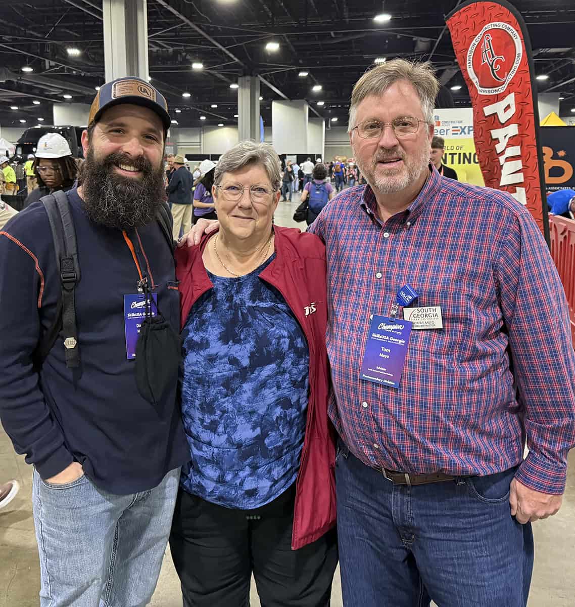 Former SGTC Welding Instructor Brenda Butler Gilliam is shown above with her two former students, Thomas Mayo and David Nelms, at the StillsUSA state conference in Atlanta.