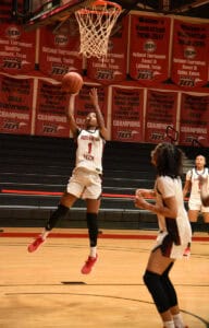 Ja’Niya Broome, 1, was the leading scorer for the Lady Jets against Southern Crescent with 34 points.