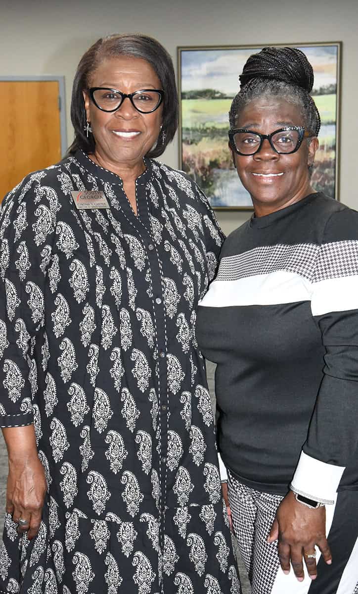 SGTC Career Services Director Cynthia Carter is shown above with SGTC Alumna Carolyn Sims.