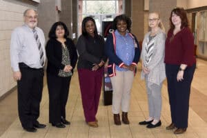 Pictured (l-r) are members of the South Georgia Technical College Architectural and Engineering Drawing Technology program advisory committee Dr. David Finley, Sandhya Muljibhai, Melissa Hollis, Katrice Martin, Carolyn Hudson, and Kristie Hudson. Also attending were Angie Wiseman and Han Ching Wu.