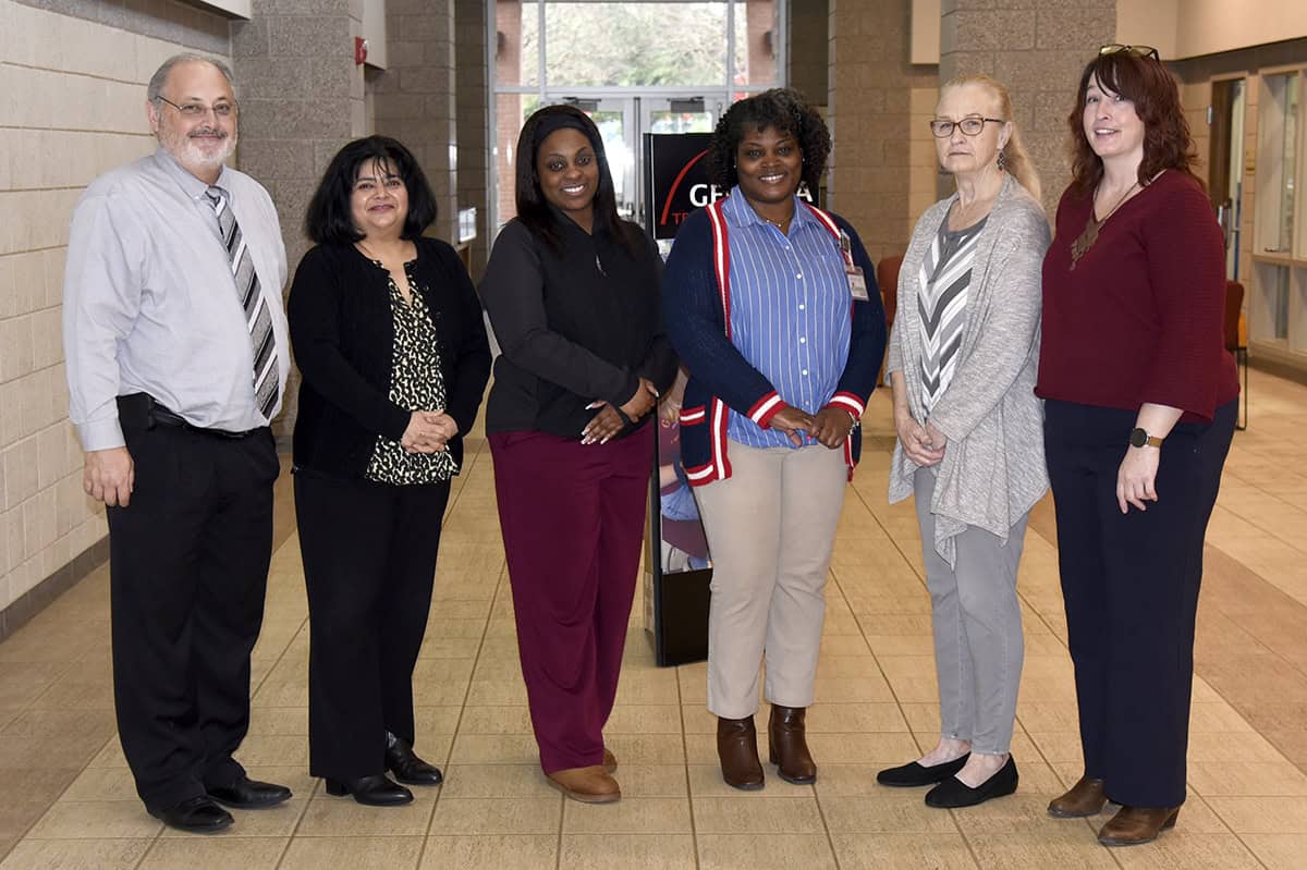 Pictured (l-r) are members of the South Georgia Technical College Architectural and Engineering Drawing Technology program advisory committee Dr. David Finley, Sandhya Muljibhai, Melissa Hollis, Katrice Martin, Carolyn Hudson, and Kristie Hudson. Also attending were Angie Wiseman and Han Ching Wu.