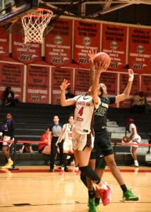 Taja Bennett, 4, was the top scorer for the Lady Jets in the NJCAA Region XVII Tournament semi-final win over East Georgia.