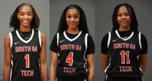 Three Lady Jets and Jets were named to the GCAA All-Region teams.  Freshman Ja’Niya Broome (0) was the women’s GCAA Player of the Year and Freshman of the Year.  Sophomore Taja Bennett (4) was a first team All-Region and sophomore Jaidyn Elam (11) was the Defensive Player of the Year and a member of the second team All-Region squad.