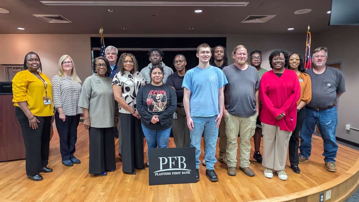 Students, faculty and staff at the SGTC Crisp County Center recently participated in a Financial Literacy workshop led by Brenda Alexis and Shane Bell of Planters First Bank.