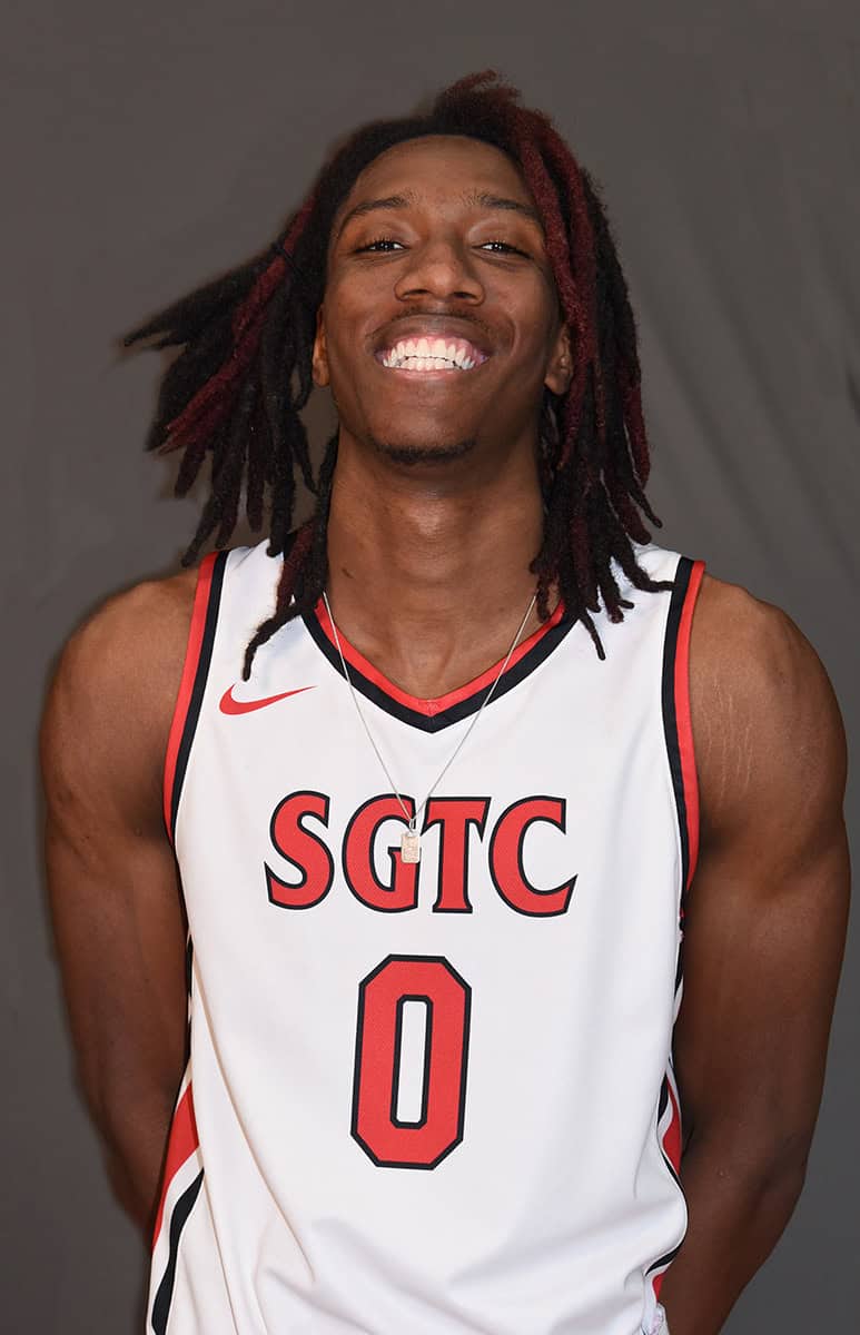 SGTC’s Jalexs Ewing (0) was the top scorer for the Jets in the 82 – 78 loss to South Georgia State College in the NJCAA Region XVII tournament semi-finals. South Georgia State went on to win the tournament and advance to the NJCAA National Tournament.