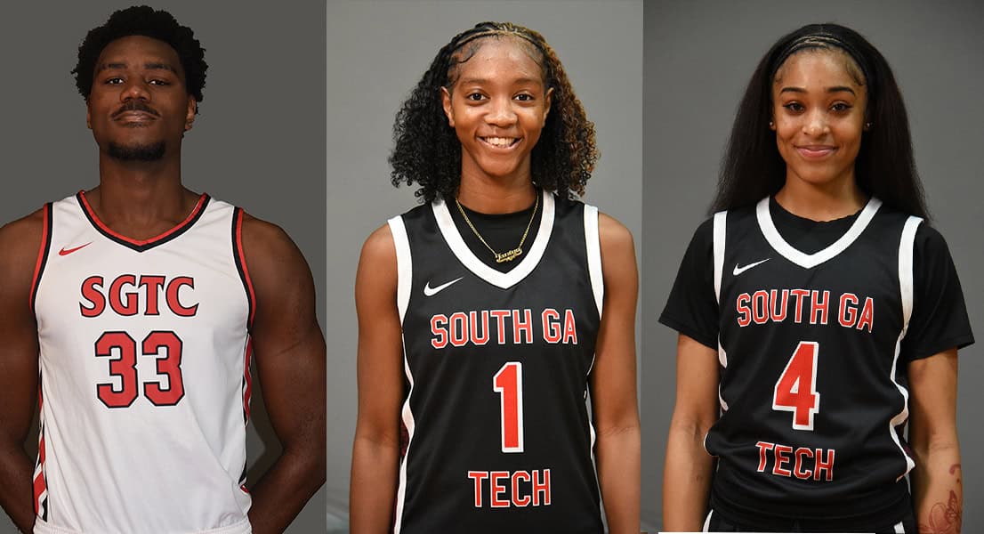 SGTC Jets Matt Mbole (33), and Lady Jets Ja’Niya Broome (1), and Taja Bennett (4) were all recognized as individual leaders in the NJCAA Division 1 basketball standings this week.