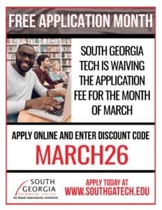 SGTC participating in No Fee March and waiving the Application Fee during the month of March.