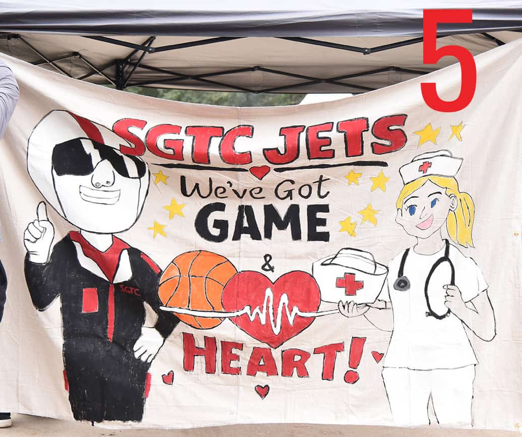 The SGTC Nursing Banner won the Homecoming Banner Contest for displaying program pride, positivity, and team spirit.