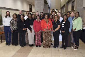 Pictured (l-r) are members of the SGTC General Education advisory committee Jon Stravelakis, Cynthia Carter, Don Roundtree, Dr. Michele Seay, Chester Taylor, Jasmine Day-Duncan, Melissa Hollis, Cindy Hagerson, Mykaula Harvey, Alleyah Sims, Katrice Martin, Brittny Wright-McGrady, Brandon Dean, Alicia Green, Reagen Beamon, Ashley Dukes, Rose Leggett, Matthew Cowan, and Charlene Dupree.