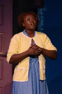 SGTC 2026 GOAL student Keyara Williams as Miss Honey in the recent Sumter Players production of Matilda the Musical